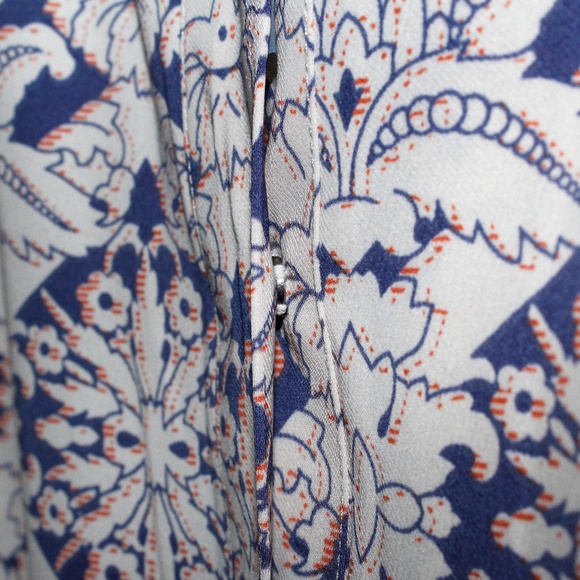 Cabi Flutter Sleeve Damask Print Blouse - Picture 8 of 16
